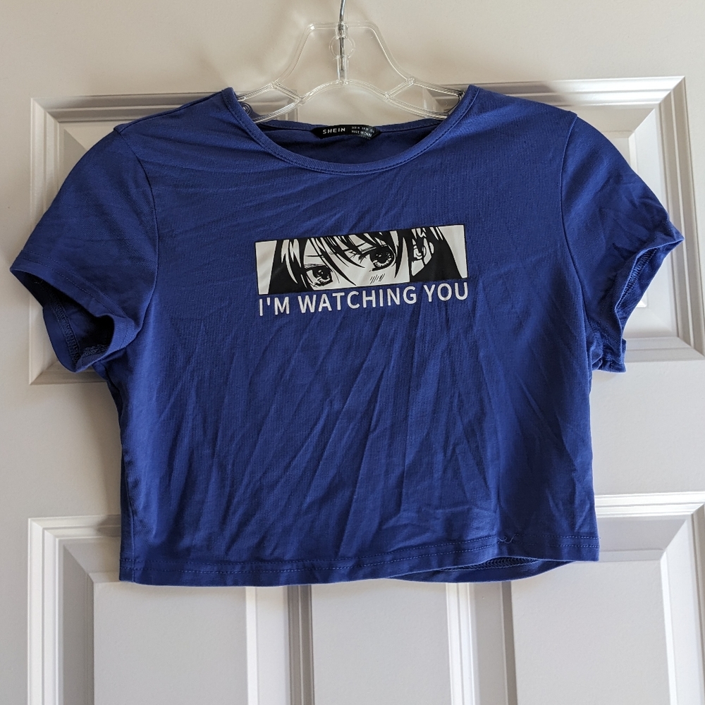 Blue Anime Crop Top